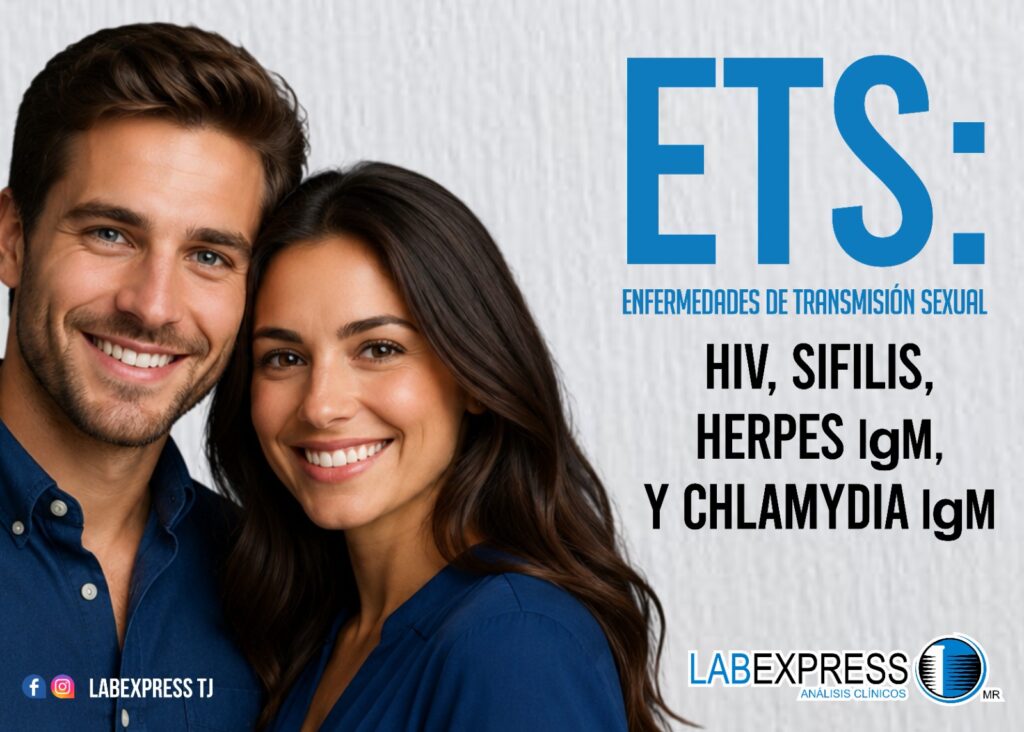 Perfil ETS: HIV, Sífilis, Herpes IgM y Chlamydia IgM por solo $749